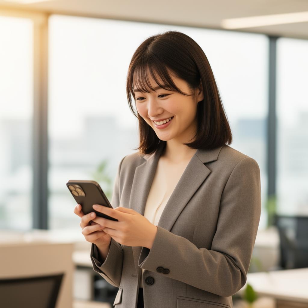 転職エージェントマッチングを活用する女性
